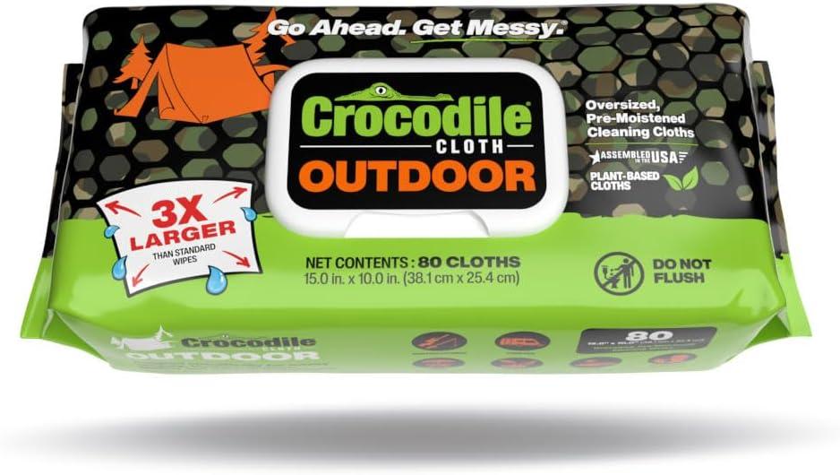 image:imageCrocodile Cloth MultiPurpose Household Cleaning Wipes The Stronger Easier Way To Clean Grease amp Outdoor Cleaning Wipes Clean Up Outside while Camping Hiking Fishing
