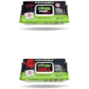 Crocodile Cloth Cleaning Wipes – PowerSCRUB 80 Count & Grill 80 Count Bundle