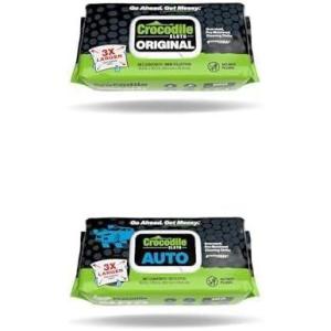 Crocodile Cloth Cleaning Wipes -Original 100 Count & Auto 100 Count Bundle